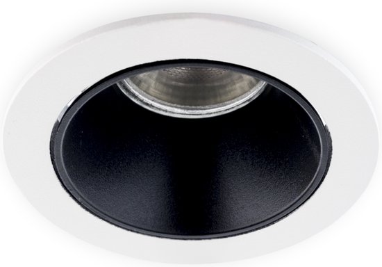 Groenovatie Inbouwspot Rond - Kantelbaar- Ø85mm - Wit - Zwart - GU10 Fitting