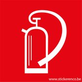 Sticker & Co - Sticker ISO 7010 Brandblus uitrusting - 100mm x 100mm - Bubbelvrij kleven
