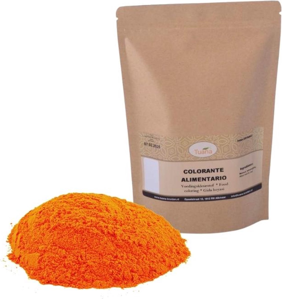 Goedkoopste Tuana Kruiden - Colorante Zafran - Zak 1000 Gram - Kruiden Zonder Zout - KZ0056