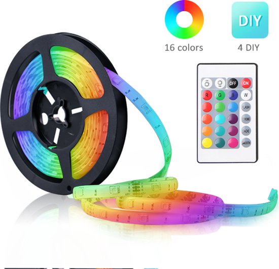 Led Strip 5 Meter Led Lights Lamp RGB Incl Afstandsbediening