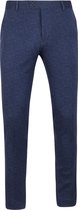 Suitable - Pantalon Jersey Melange Donkerblauw - Slim-fit - Pantalon Heren maat 48