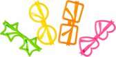 Feest Brillen 24 STUKS - Traktatie Feestbrillen - FeestBrillen Voor Kinderen & Volwassenen - Carnaval - Mix Kleur