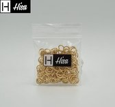 Hisa - Ringen voor sieraden - Gold - 200 stuks - Jumpring Splitring Ring Ringetjes - 6 mm