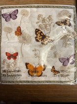 servetten met vlinders 20 stuks 33 cm x 33 cm