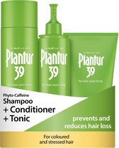 Plantur 39 Cafeïne Shampoo Conditioner en Tonic voorkomt en vermindert haaruitval | Voor gekleurd en gestrest haar