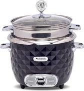 TurboTronic RC1D Rijstkoker en Slowcooker - 1L - Diamond - Zwart