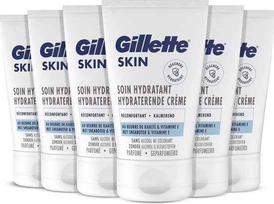 Gillette SKIN - Hydraterende Crème - Ultra Gevoelige Huid - Voordeelverpakking 6 x 100 ml