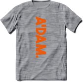 A'Dam Amsterdam T-Shirt | Souvenirs Holland Kleding | Dames / Heren / Unisex Koningsdag shirt | Grappig Nederland Fiets Land Cadeau | - Donker Grijs - Gemaleerd - XXL