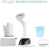 Thuys Draagbare Kledingstomer - Kledingstomer - Mobiele Handstomer - Kledingreiniger - Wit/zwart