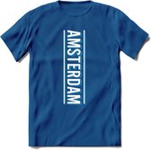 Amsterdam T-Shirt | Souvenirs Holland Kleding | Dames / Heren / Unisex Koningsdag shirt | Grappig Nederland Fiets Land Cadeau | - Donker Blauw - XL