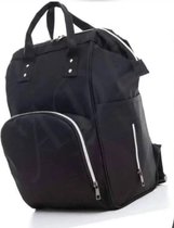 Luier- en Verzorgingstas, baby rugtas met isoleervak, diaper backpack bag, kinderwagentas - Zwart