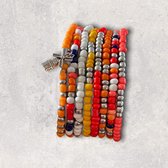 Armbanden Set | 8 armbandjes | Oranje Boven Zilver