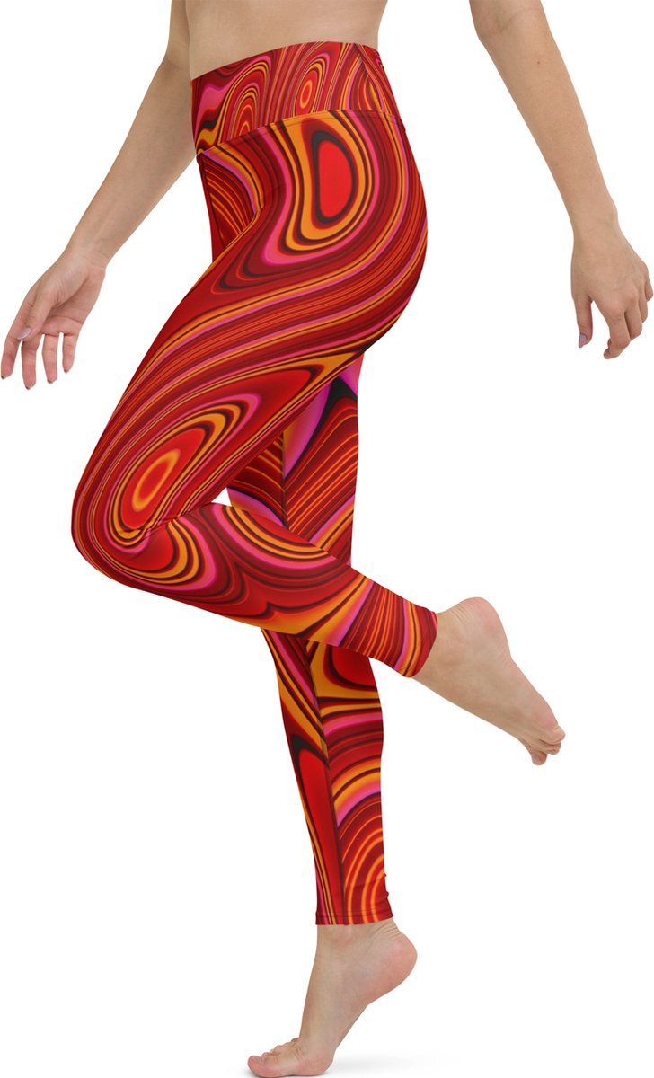 II THE MOON Yoga Legging dames top kwaliteit, wordt per bestelling geprint, gesneden en handgenaaid met unieke originele print ontworpen door MOON