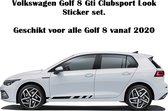 Golf 8 GTI Clubsport Look Stickers Mat Zwart Styling Tuning