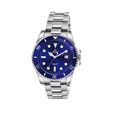 Mats Watch Collectie voor Heren - SAPPHIRE BLUE - Horloge voor hem- zilver- Belgische Merk - Sieraden - Deluxe - Belgische kwaliteit - 25 jaar garantie - Limited Edition - horloge