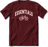 Bike EssentialsT-Shirt | Souvenirs Holland Kleding | Dames / Heren / Unisex Koningsdag shirt | Grappig Nederland Fiets Land Cadeau | - Burgundy - S