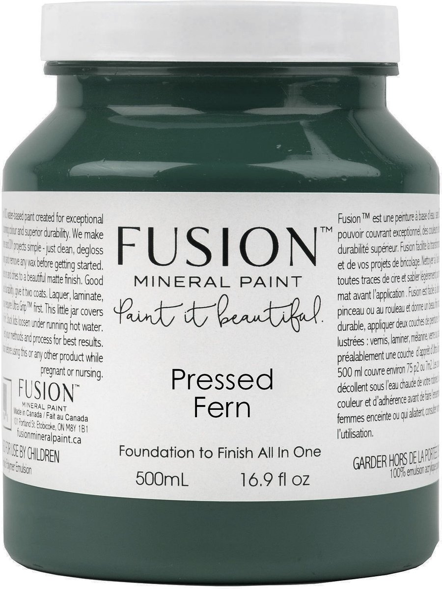 Fusion Mineral paint - acryl verf - groen - pressed fern - 500 ml