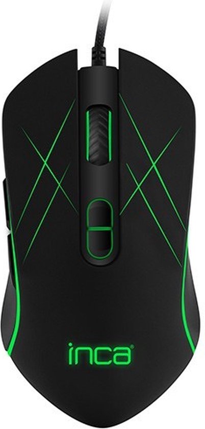 INCA IMG-GT12 6 LED  SOFTWEAR/ SILENT GAMING MOUSE / 3200 dpi / 7 knoppen / Macro gaming / Software.