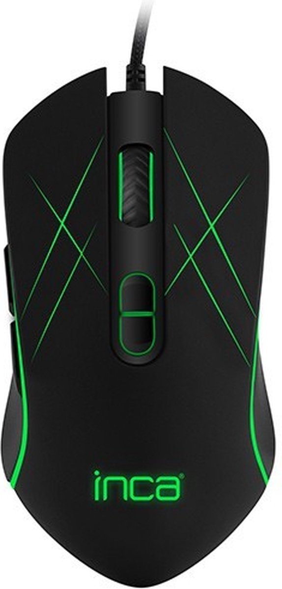 INCA IMG-GT12 6 LED SOFTWEAR/ SILENT GAMING MOUSE / 3200 dpi / 7 knoppen / Macro gaming / Software.