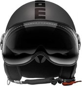 Momo - Motorhelm - Jethelm - Zwart - Maat L
