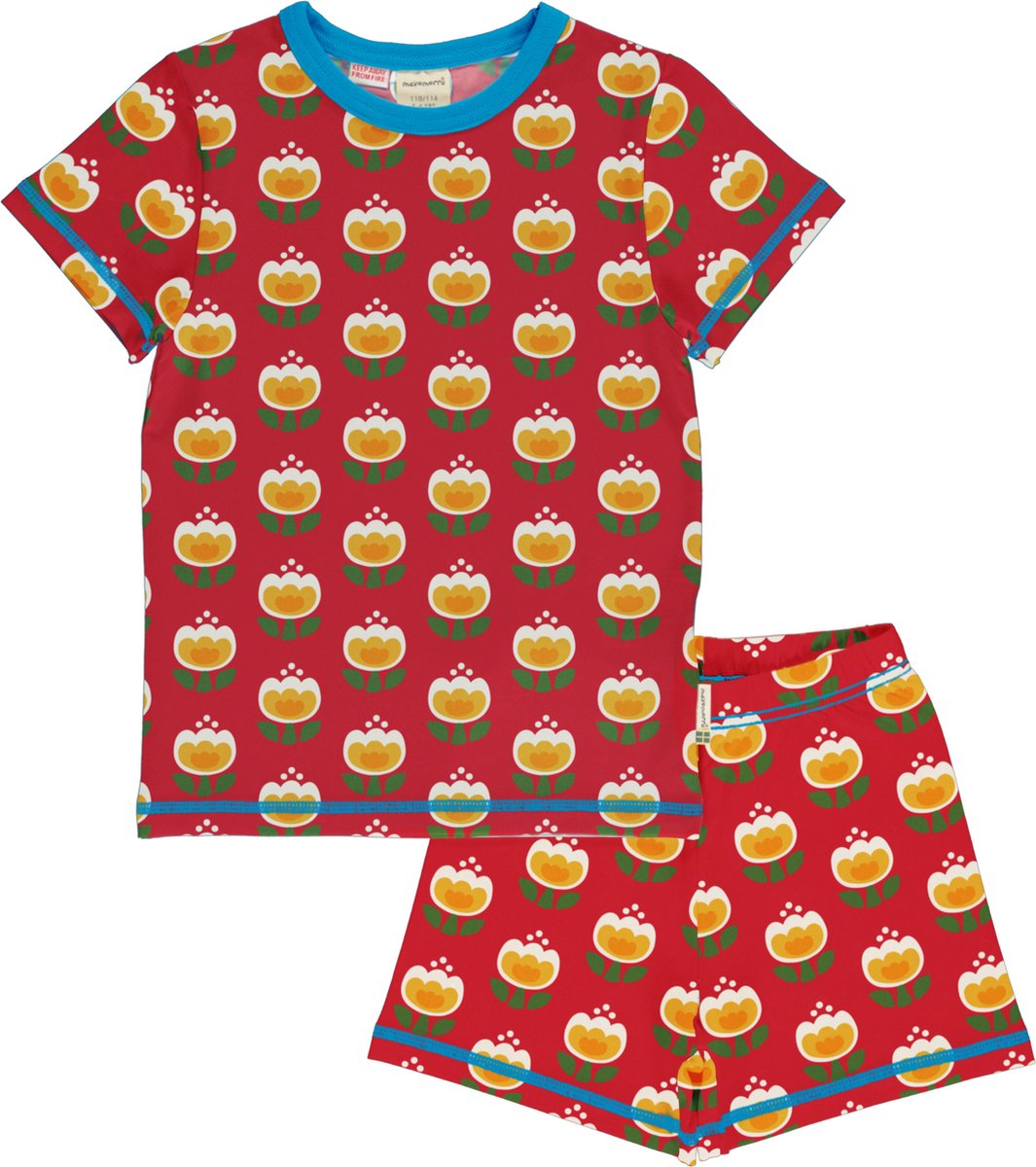 Maxomorra pyjama korte broek Tulip maat 110-116