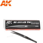 Hg Angled Tweezers 02 (Flat-End) - AK-Interactive- AK-9162