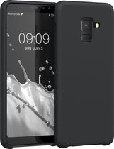 kwmobile telefoonhoesje voor Samsung Galaxy A8 (2018) - Hoesje met siliconen coating - Smartphone case in zwart