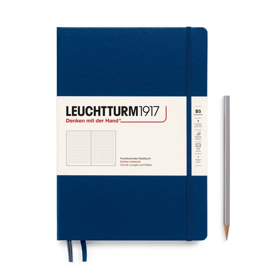 Leuchtturm 1917- Hardcover- B5- 18 x 25.5 cm- Notitieboek – Marine- Dot