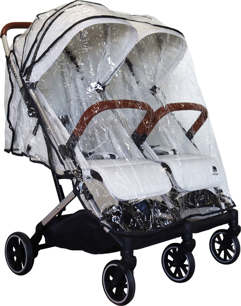 Deryan Rolo X2 Regenhoes voor dubbele buggy - Kooper x2 regenhoes – foto 3