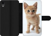 Étui pour iPhone XR Bookcase - Chat - Rouge - Chaton - Avec poches - Étui portefeuille avec fermeture magnétique