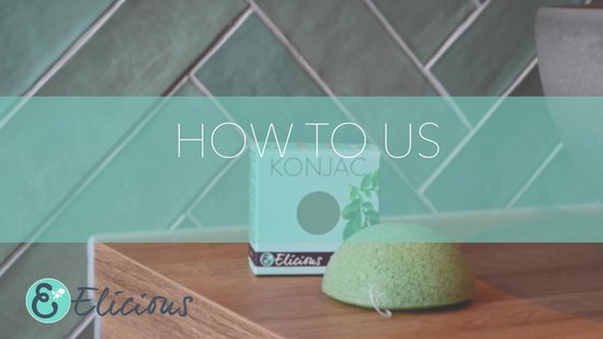 Elicious® - Konjac Spons - Badspons Extra Dik - Hydraterend - Aloe Vera - Droge Huid - Douche - Bad - Huidreiniging - Natuurlijk - Plasticvrij - Vegan - Dierproefvrij