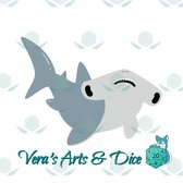 Hamerhaai Sticker - Oceaan Dieren - Haaien Vissen Stickers - Handgemaakte Stickers - Journaling - Bullet Journal - Scrapbooking - Leuke Stickers - Laptop Sticker - Telefoon Sticker - Cute - Dier - Lief - Schattig - Wilde Dieren