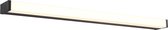 LED Wandlamp - Trinon Fabian - 12W - Warm Wit 3000K - Rechthoek - Mat Zwart - Aluminium