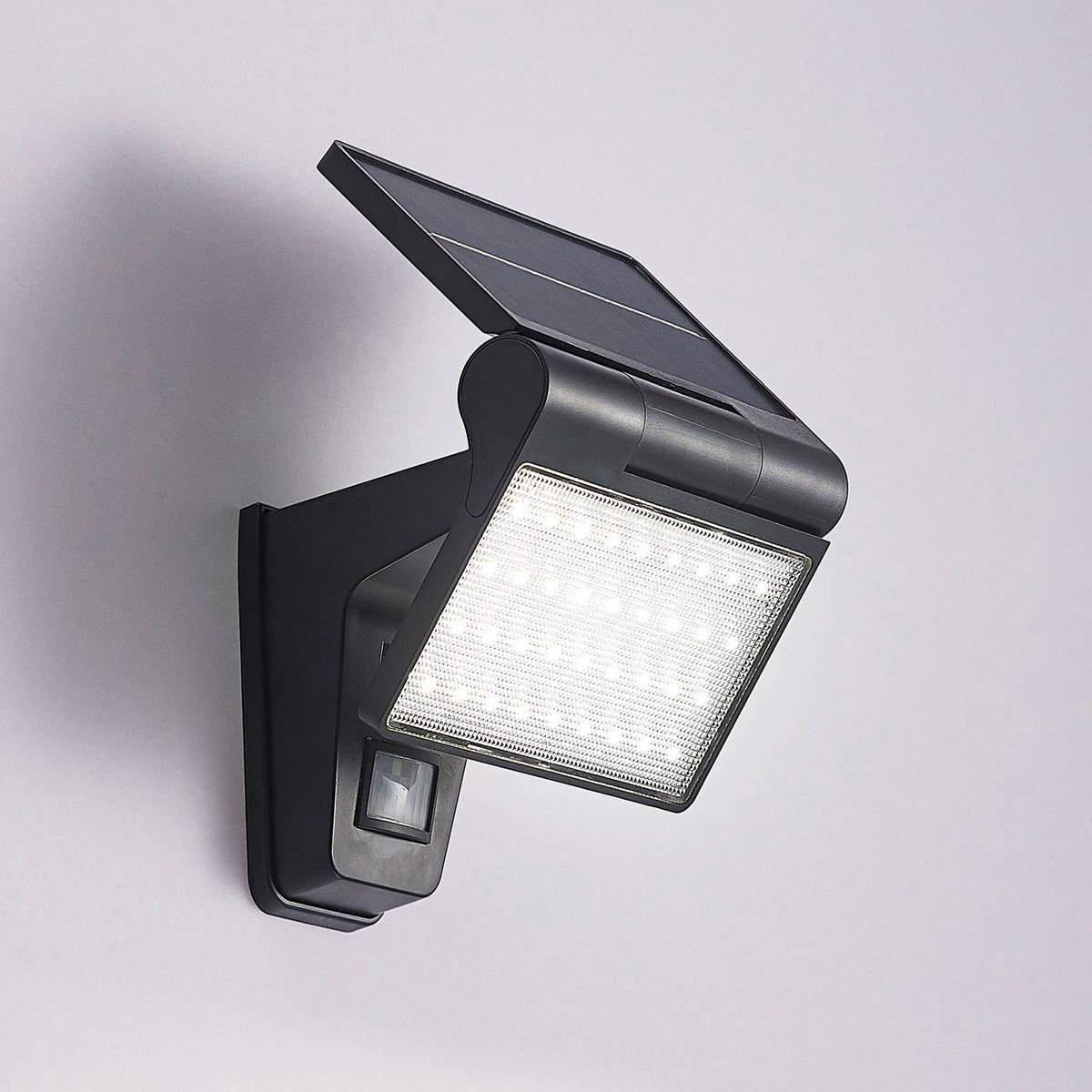 PRIOS - LED buitenlamp - 1licht - kunststof - H: 22.5 cm - zwart, wit - Inclusief lichtbron
