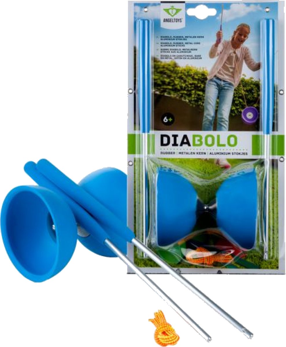 Diabolo en caoutchouc avec des bâtons métalliques - bleu | bol.com