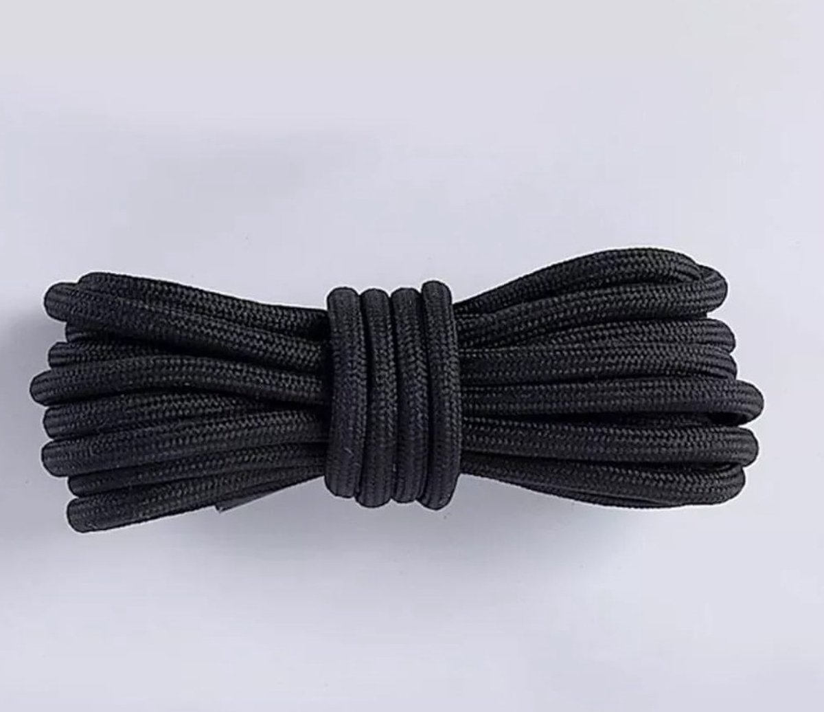 Ronde schoenveters Zwart - Outdoor/ sport schoenen veters- dikte 5 MM- Lengte 130 CM