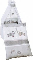 beddengoedset Jumbotwins 135 x 100 cm katoen wit 4-delig