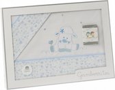 lakenset ledikant Schaapje katoen blauw 3-delig