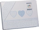 laken set blauw hartjes 3-delig klein