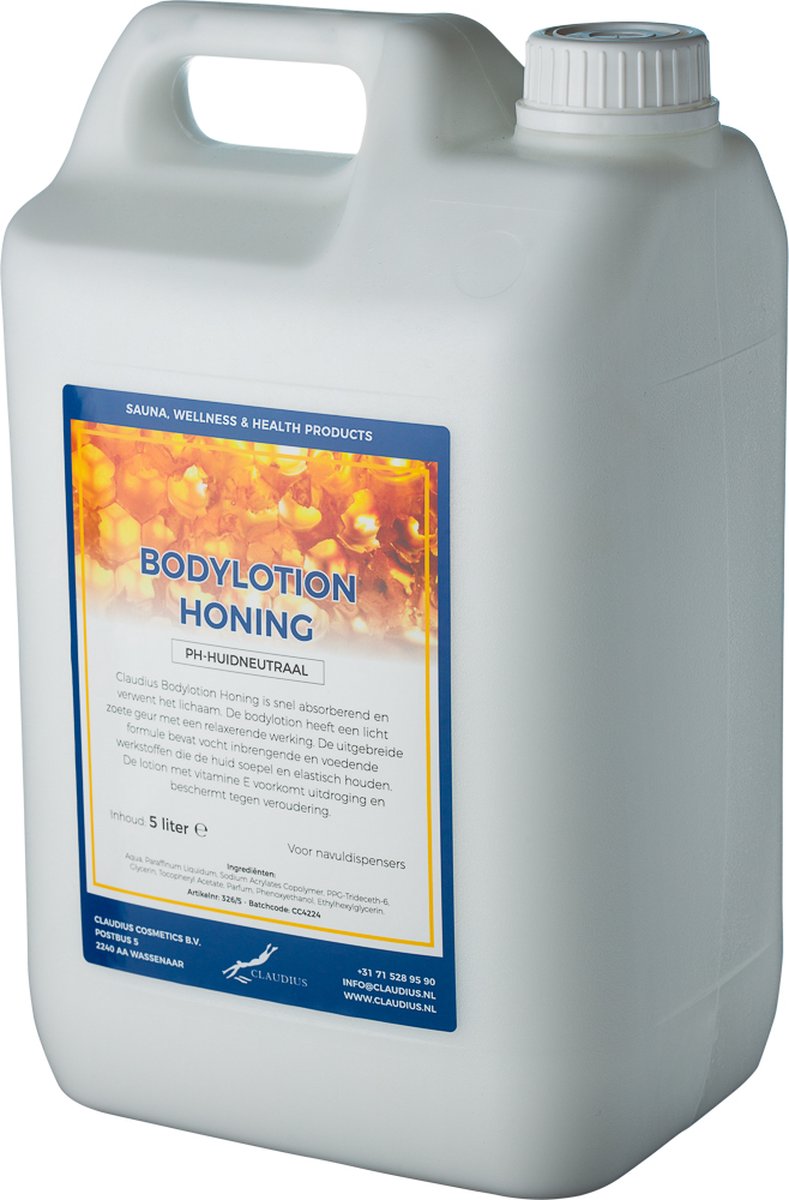 Goedkoopste Bodylotion Honing 5 Liter - navulling