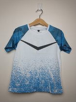 Jongens t-shirt Sem korte mouwen blauw zwart wit 98/104