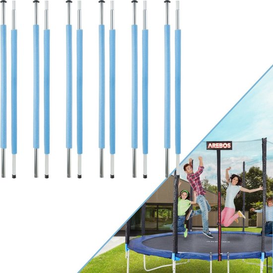 Foto: Arebos set van trampolinebalken 6x 209cm reserveonderdelen voor trampoline