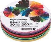 Origami Papier Rond 10 cm 80 gram 20 kleuren 200 vel