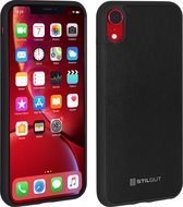 STILGUT - Étui de téléphone en cuir - pour Apple iPhone XR - Zwart