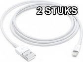 2x iPhone / iPad Lightning naar USB Kabel Wit 1M – COMBIPACK 2 stuks