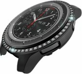 Strap-it Samsung Galaxy Watch 42mm Diamond PC hard case - zwart - hoesje - beschermhoes - protector - bescherming
