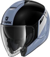 SHARK CITYCRUISER KARONN Motorhelm jethelm Zilver Silver Zwart - Maat M