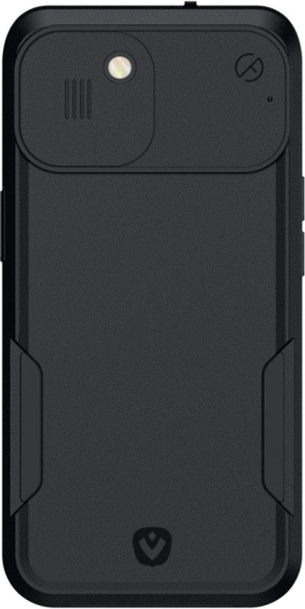 Apple iPhone 13 Mini Hoesje - Valenta - Privacy Camera Switch Serie - Hard Kunststof Backcover - Zwart - Hoesje Geschikt Voor Apple iPhone 13 Mini