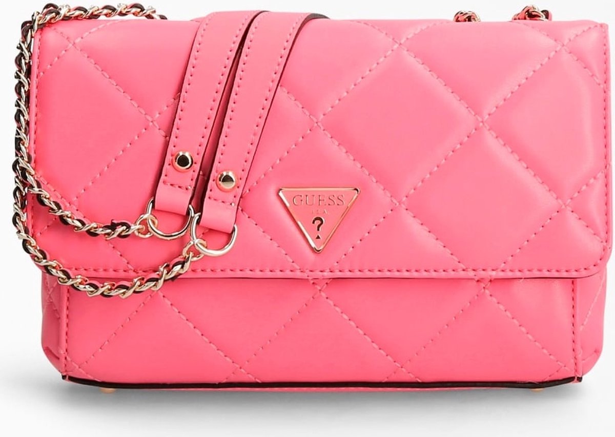 GUESS Schoudertas Cessily Convertible Flap Camelia Roze bol