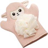 Babycure Washand | Roze | Baby Shower Gloves | Washandje voor in bad of douche